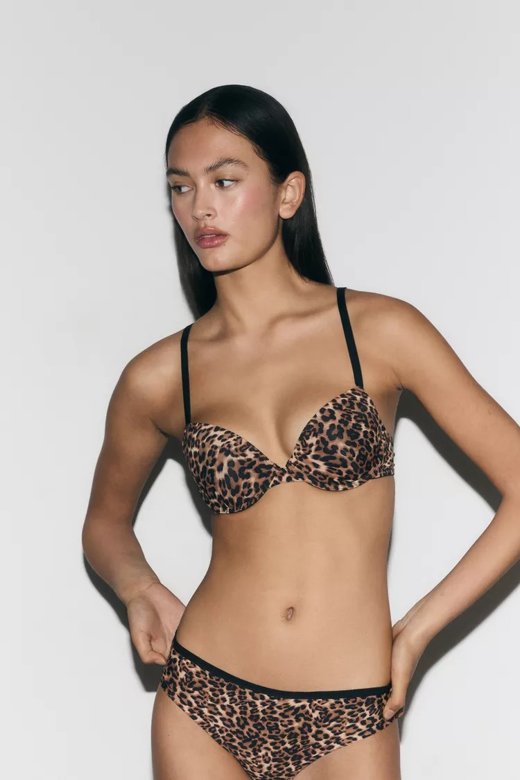 Lefties Leopar Desenli Klasik Push-up