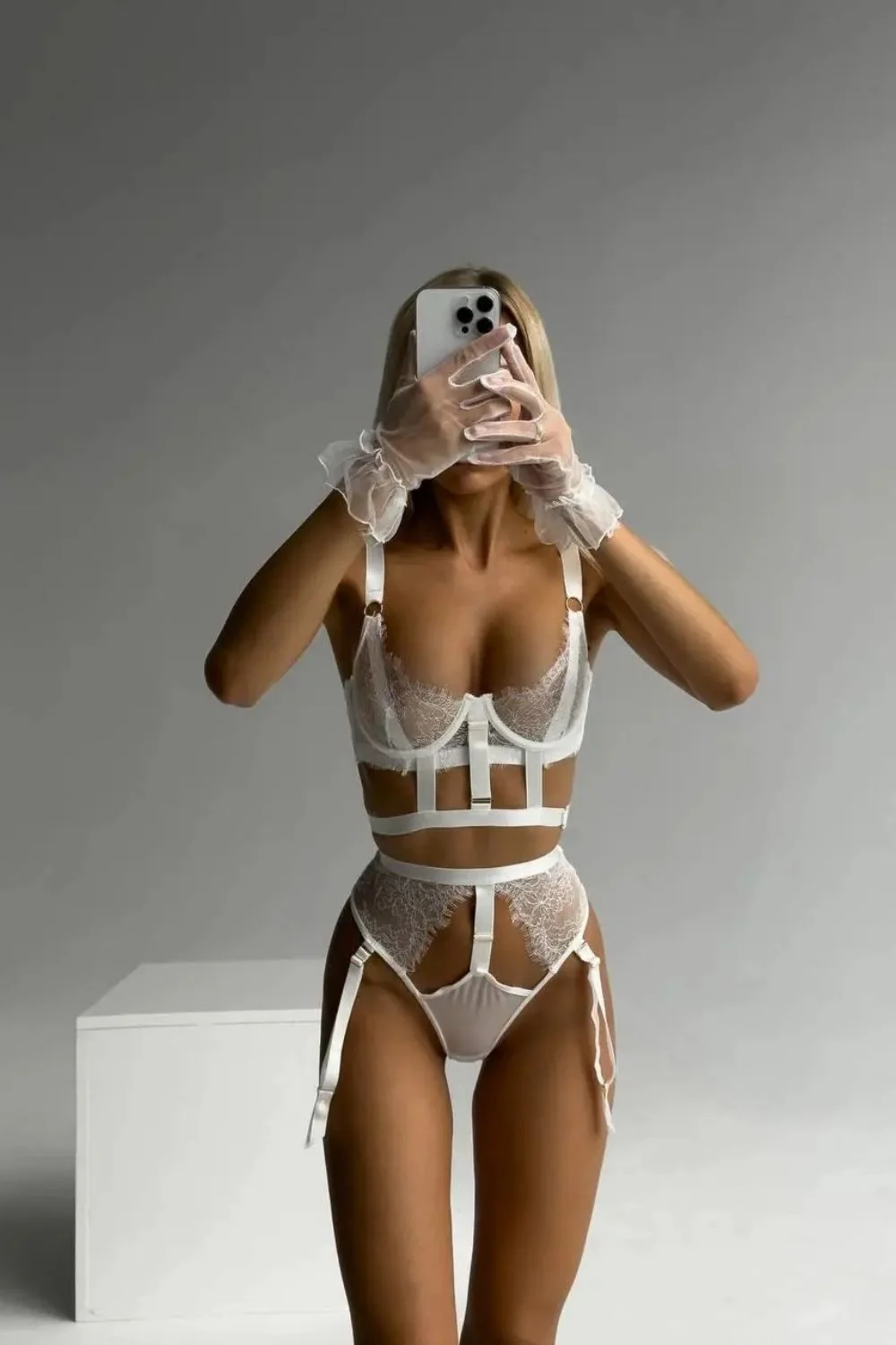 Elorian Couture Lingerie Ardelis Şerit Detaylı Dantel Jartiyer