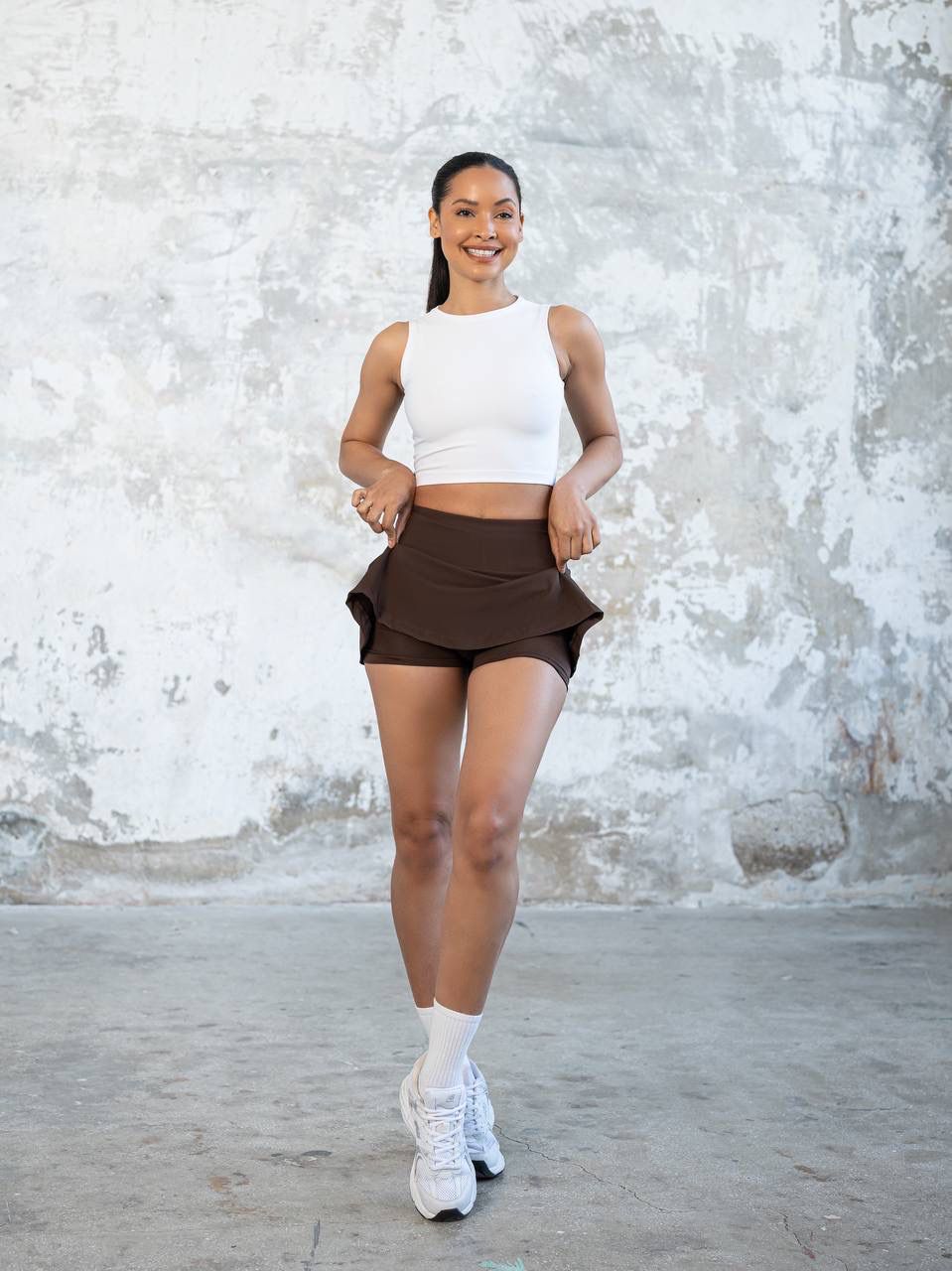 Kadın Spor Şort Etek – İç Şortlu Yüksek Bel Active Skort (Rahat & Şık Tasarım)